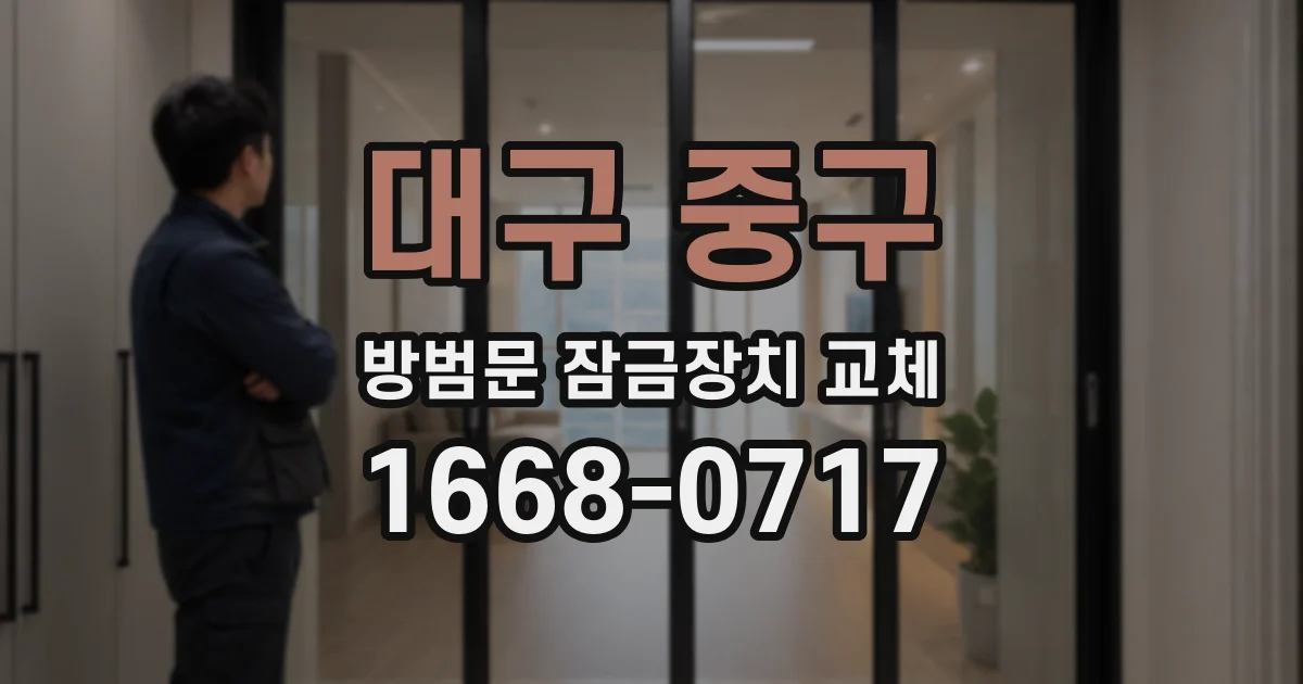 대구 중구 방범문 잠금장치 교체