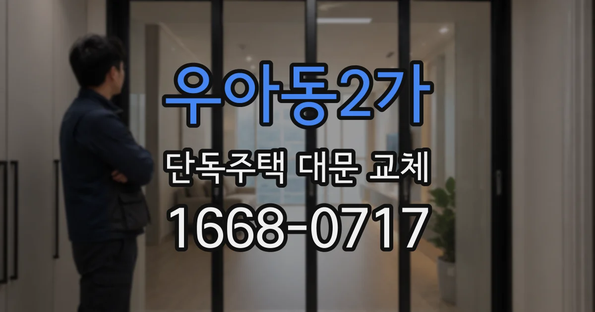 우아동2가 단독주택 대문 교체