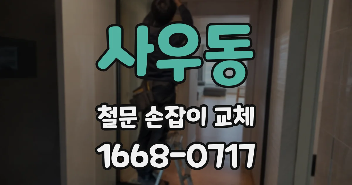 사우동 철문 손잡이 교체