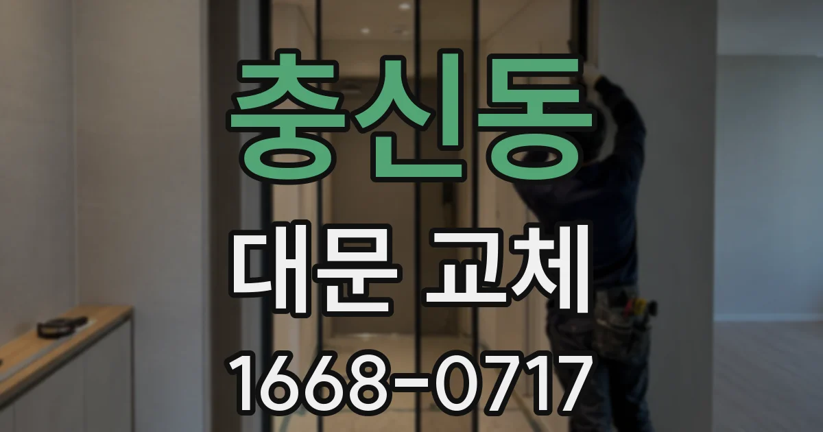 충신동 대문 교체