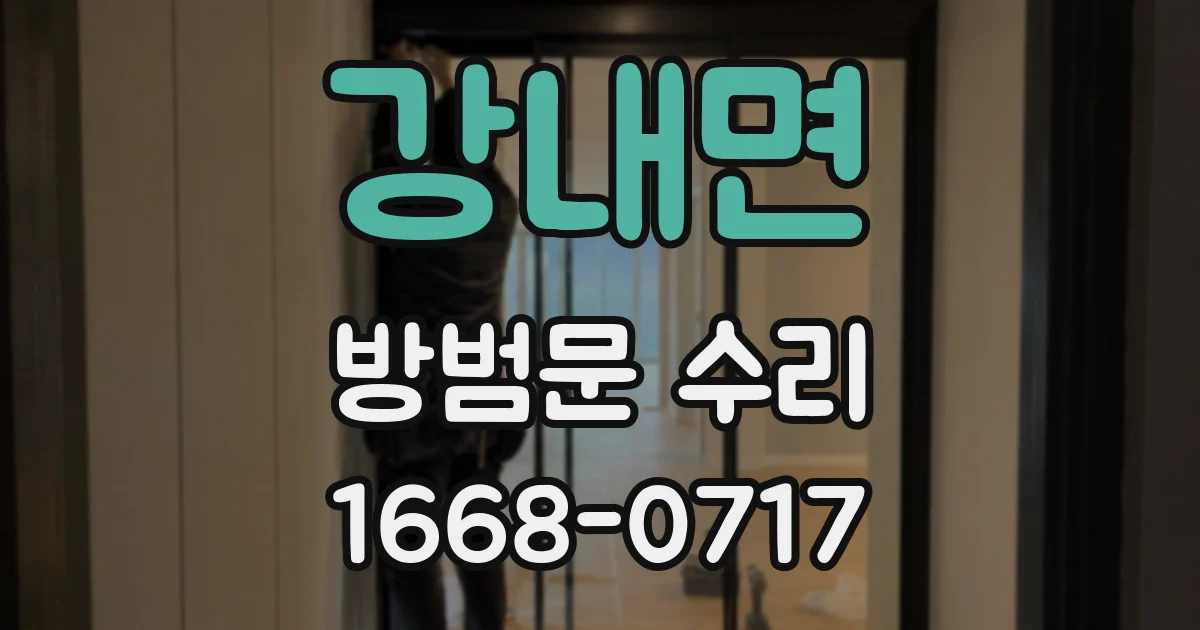 강내면 방범문 수리