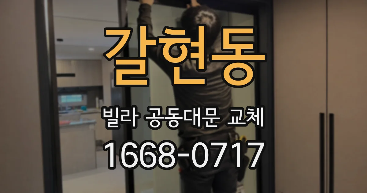 갈현동 빌라 공동대문 교체