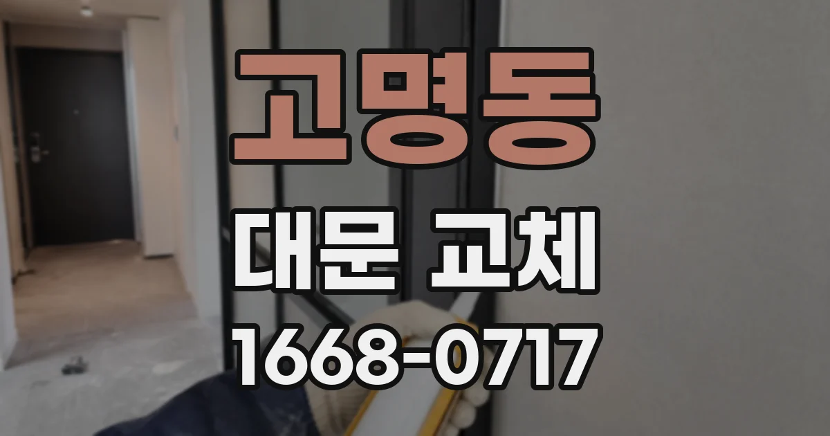 고명동 대문 교체