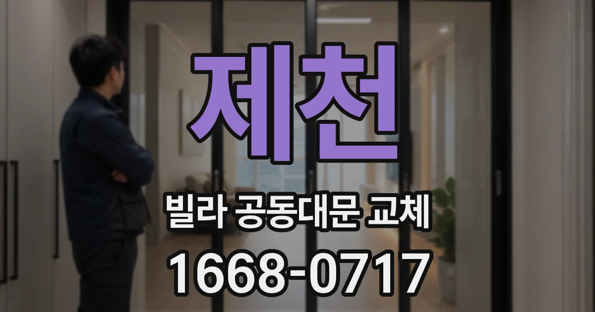 제천 빌라 공동대문 교체