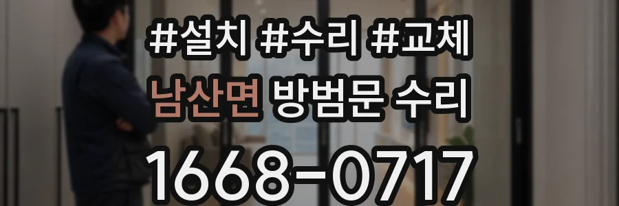 남산면 방범문 수리