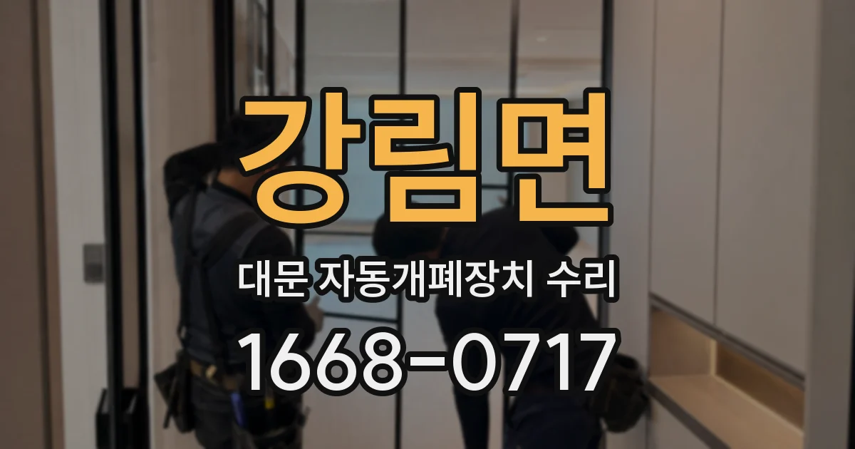 강림면 대문 자동개폐장치 수리