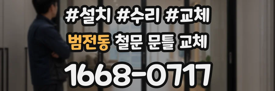 범전동 철문 문틀 교체