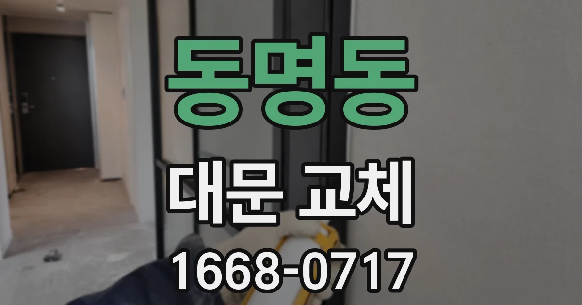 동명동 대문 교체