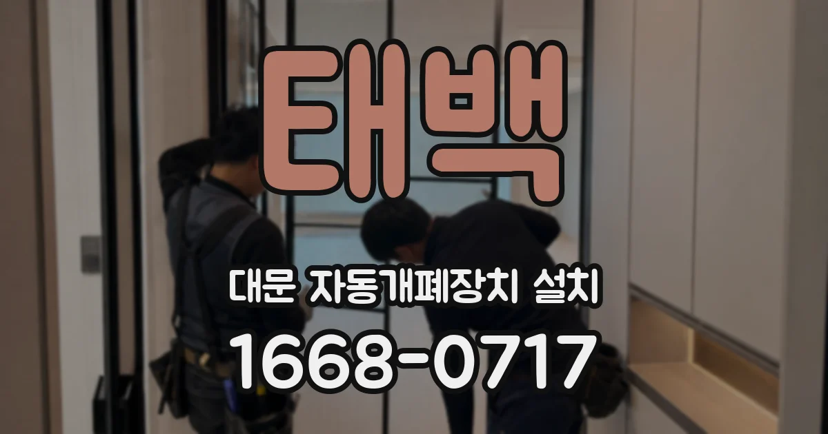 태백 대문 자동개폐장치 설치