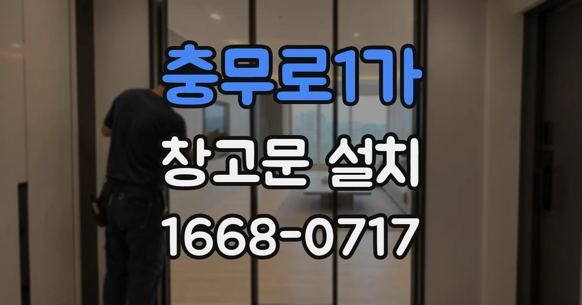 충무로1가 창고문 설치