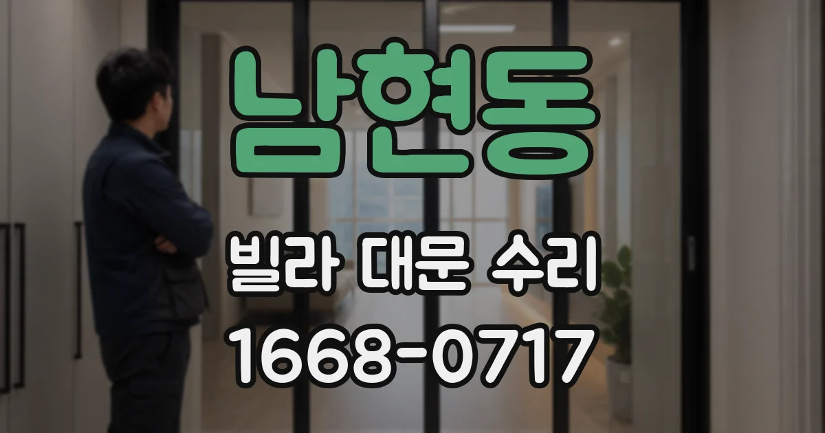남현동 빌라 대문 수리