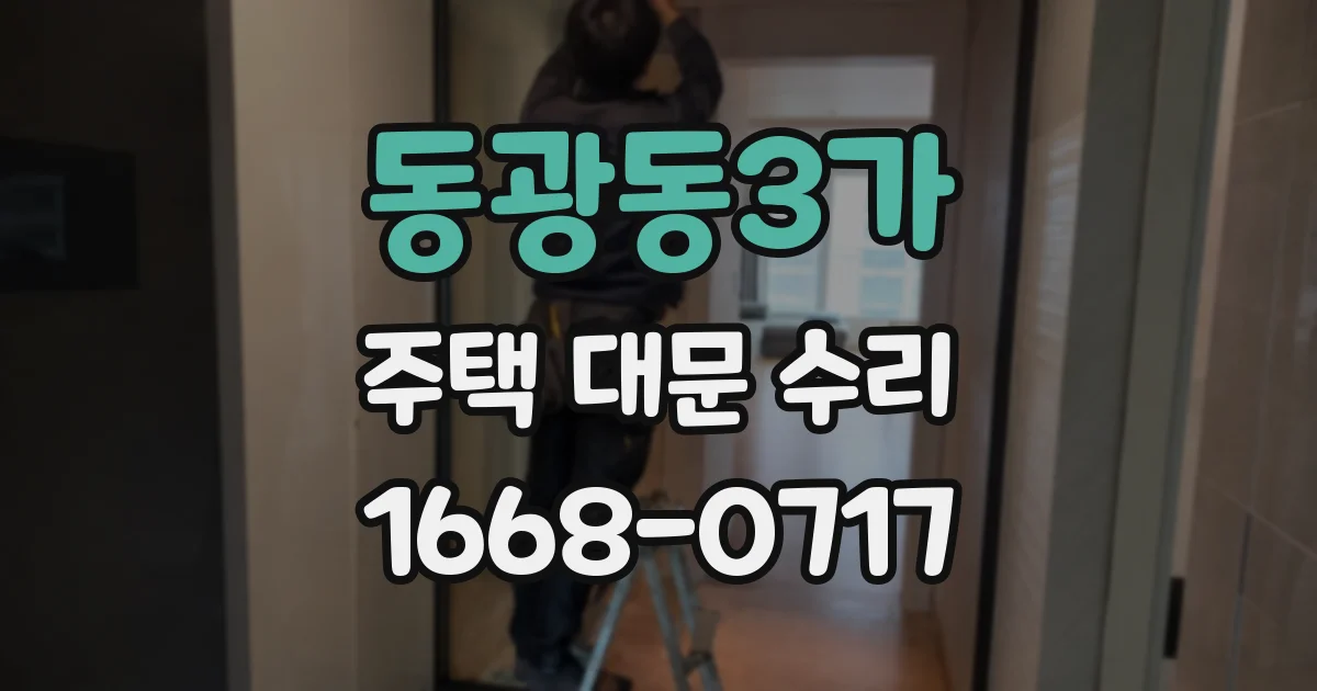 동광동3가 주택 대문 수리