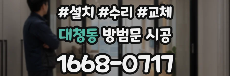 대청동 방범문 시공