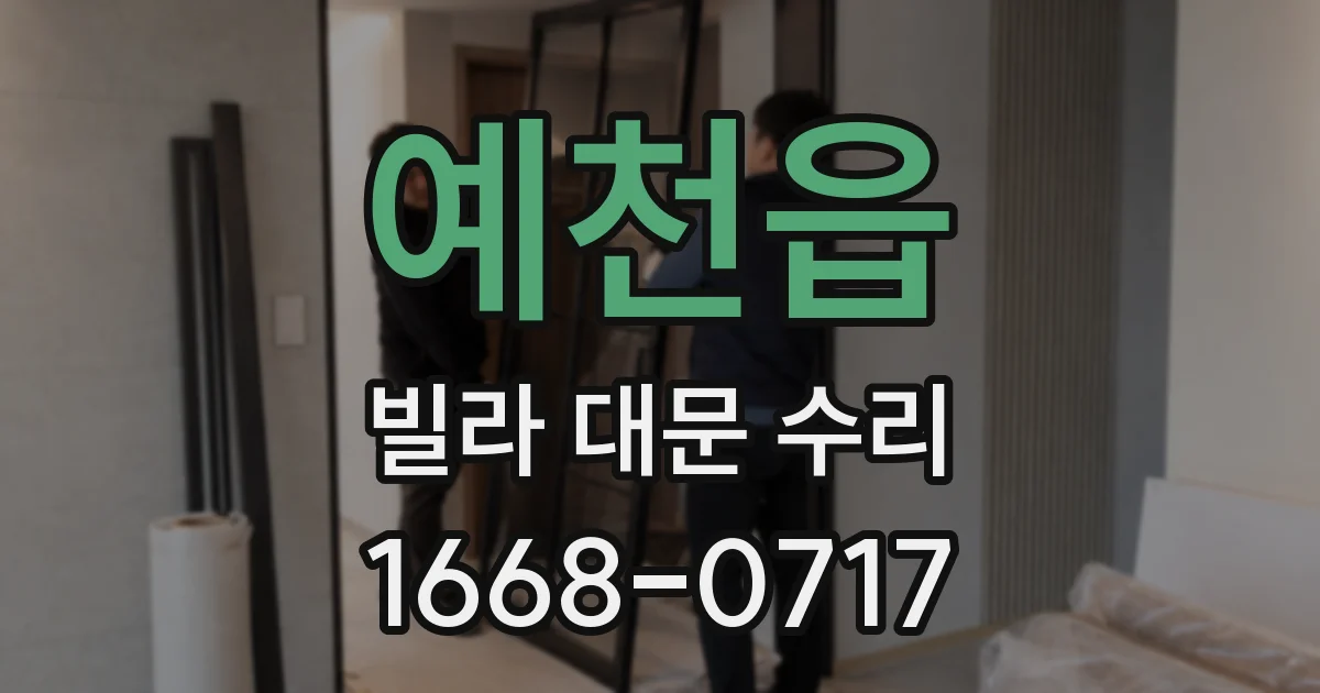 예천읍 빌라 대문 수리