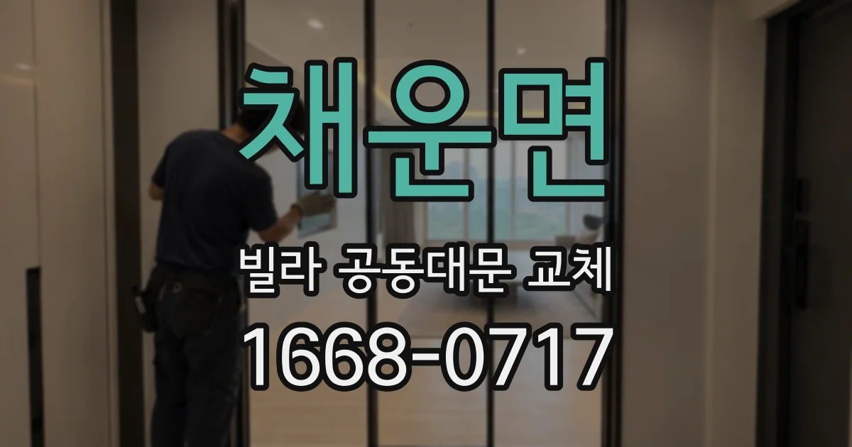 채운면 빌라 공동대문 교체