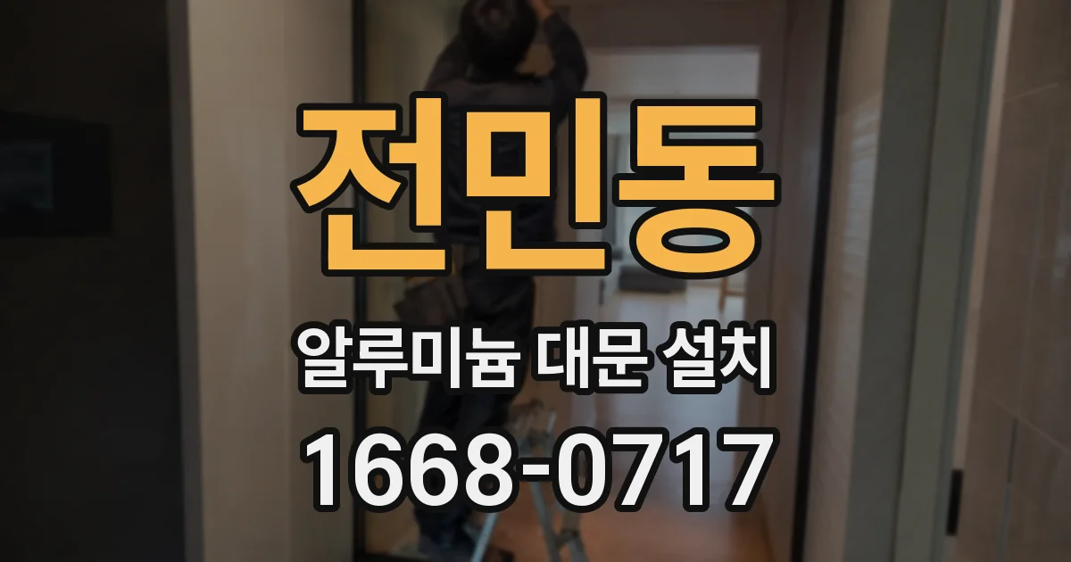 전민동 알루미늄 대문 설치