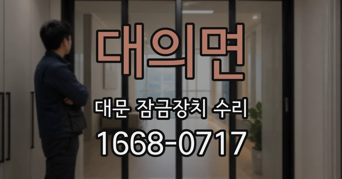 대의면 대문 잠금장치 수리