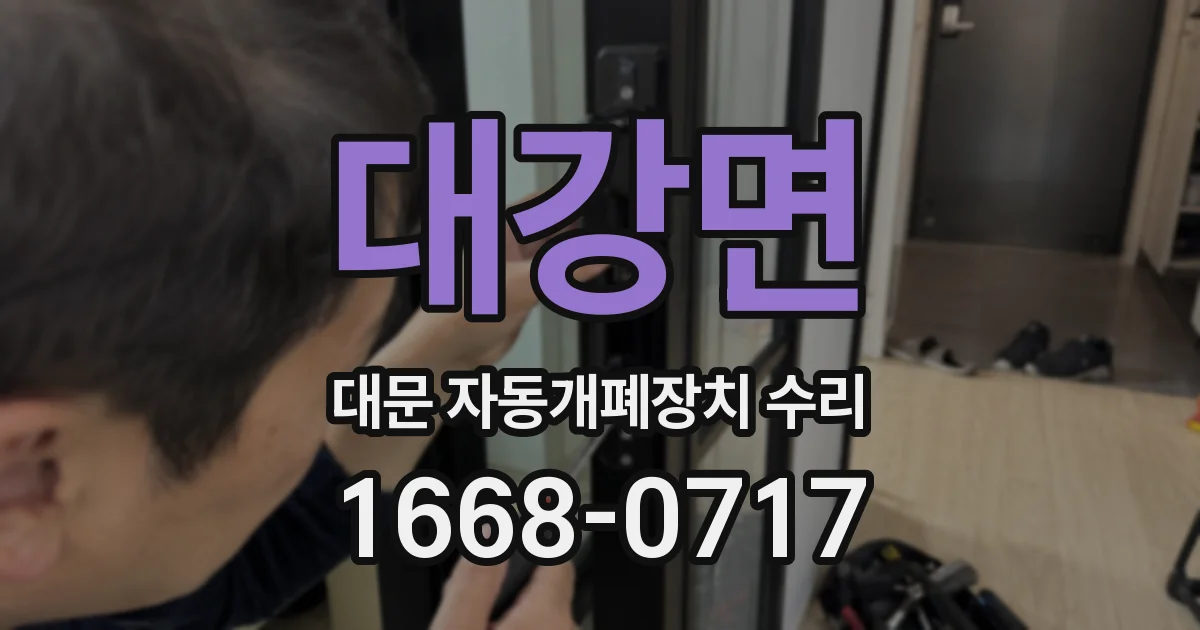 대강면 대문 자동개폐장치 수리