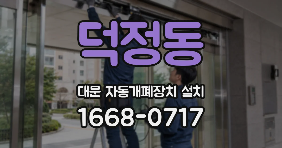 덕정동 대문 자동개폐장치 설치