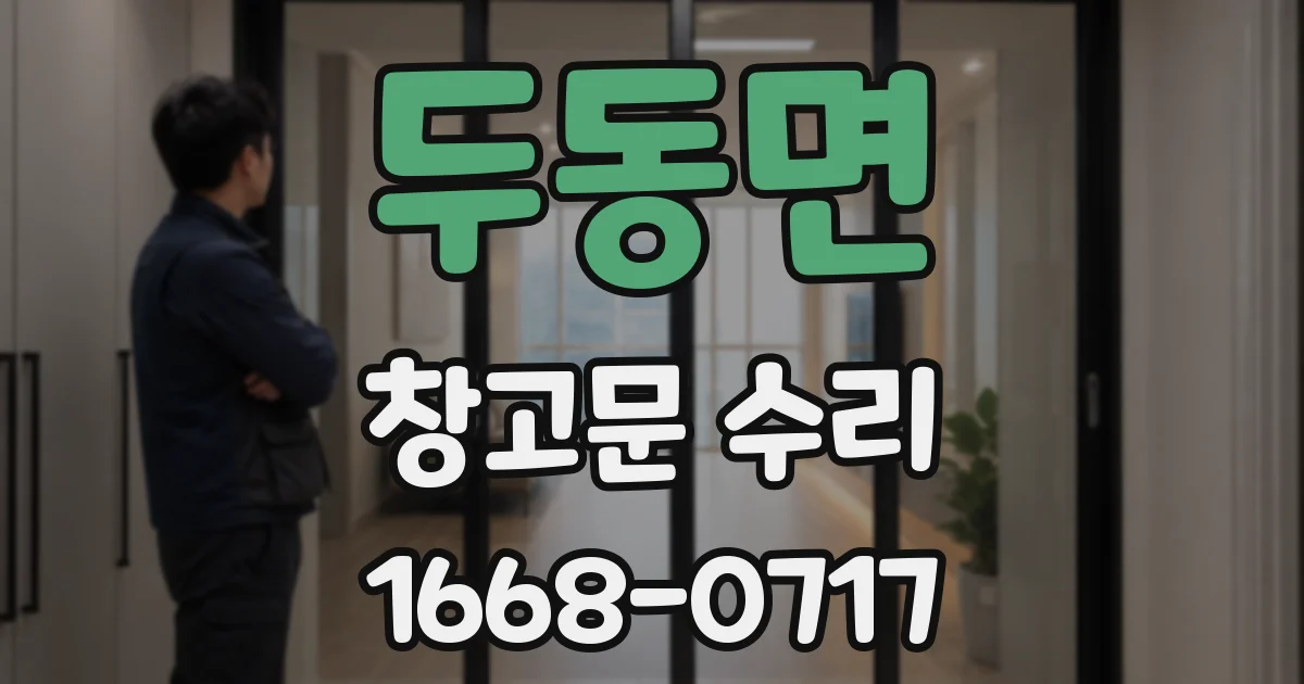 두동면 창고문 수리