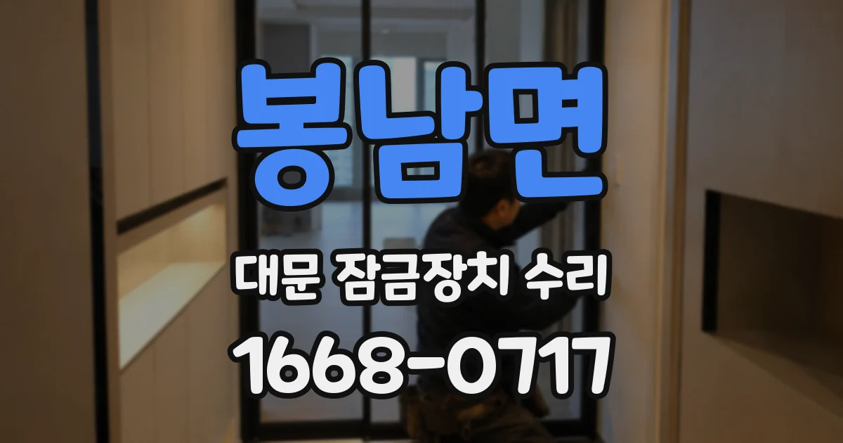 봉남면 대문 잠금장치 수리