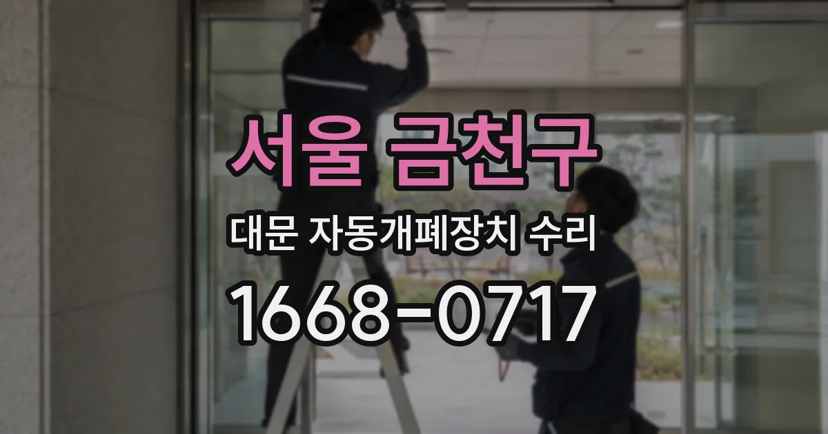 서울 금천구 대문 자동개폐장치 수리