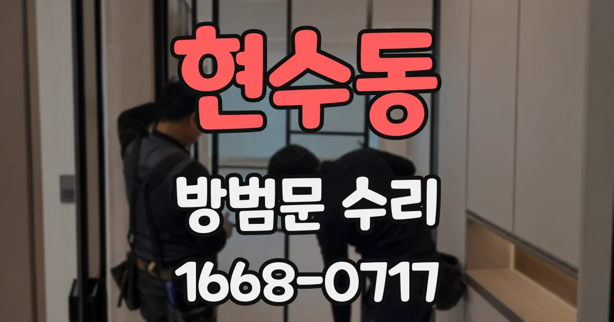 현수동 방범문 수리