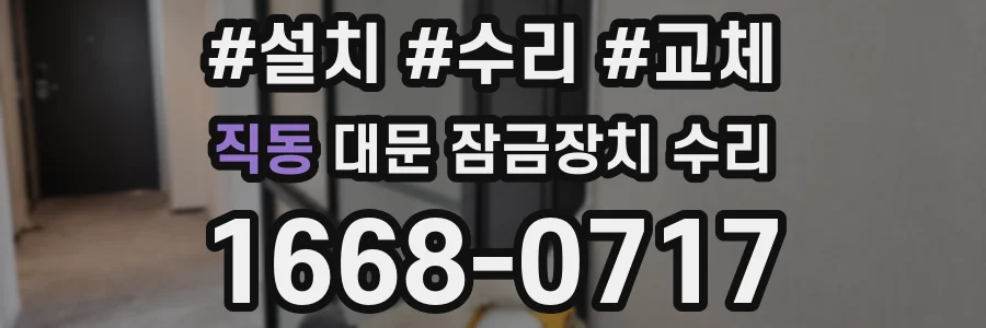 직동 대문 잠금장치 수리