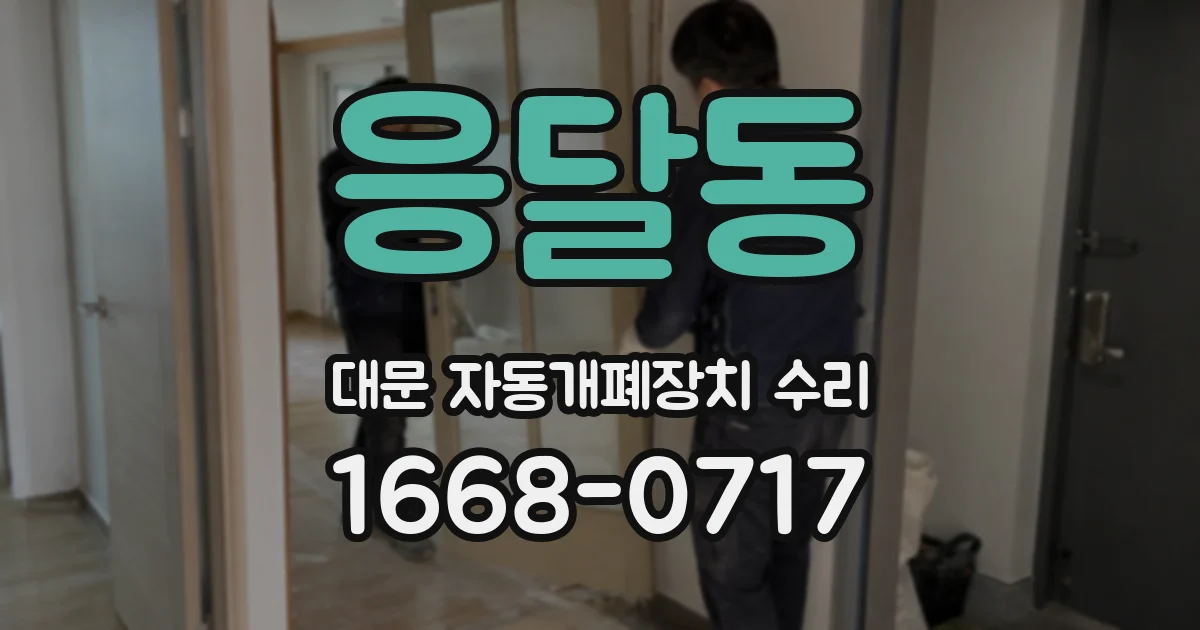 응달동 대문 자동개폐장치 수리