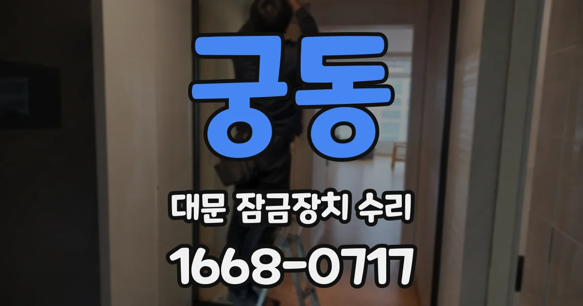 궁동 대문 잠금장치 수리