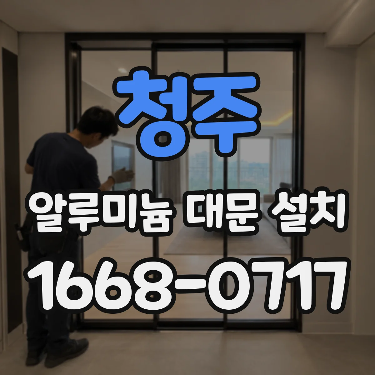 청주 알루미늄 대문 설치