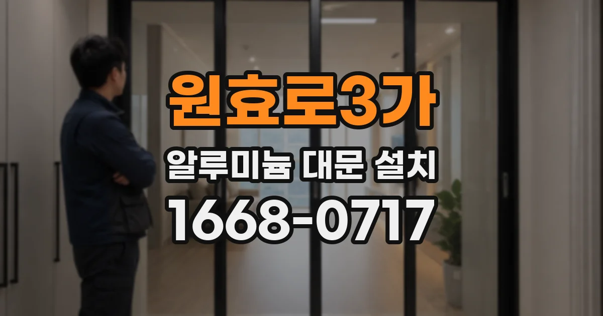 원효로3가 알루미늄 대문 설치
