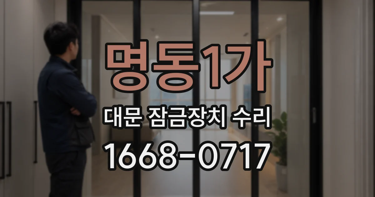 명동1가 대문 잠금장치 수리