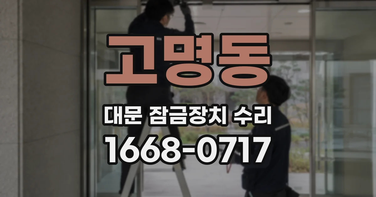 고명동 대문 잠금장치 수리