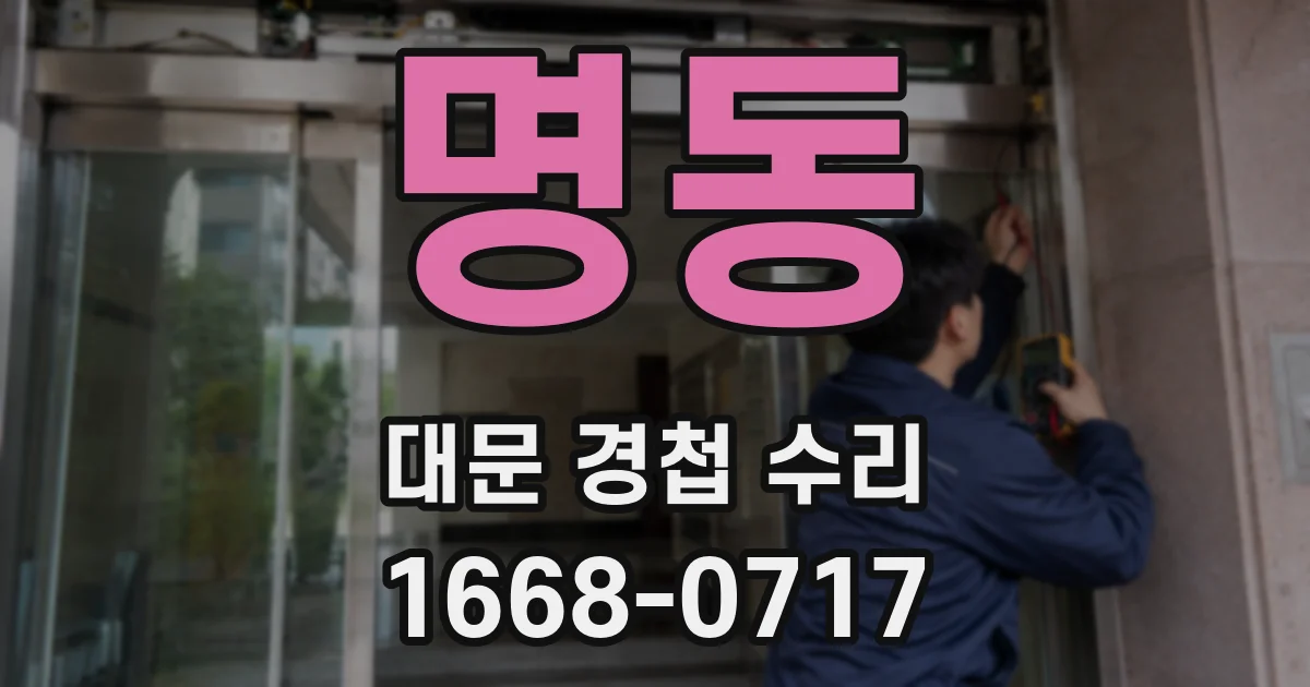 명동 대문 경첩 수리