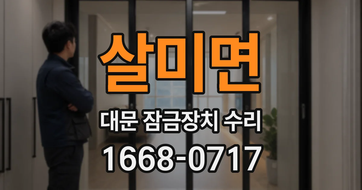 살미면 대문 잠금장치 수리