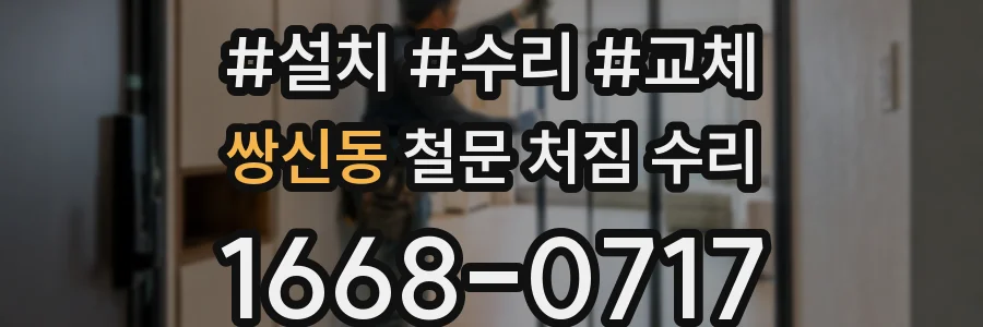 쌍신동 철문 처짐 수리