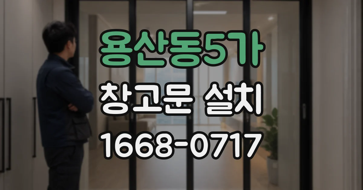 용산동5가 창고문 설치