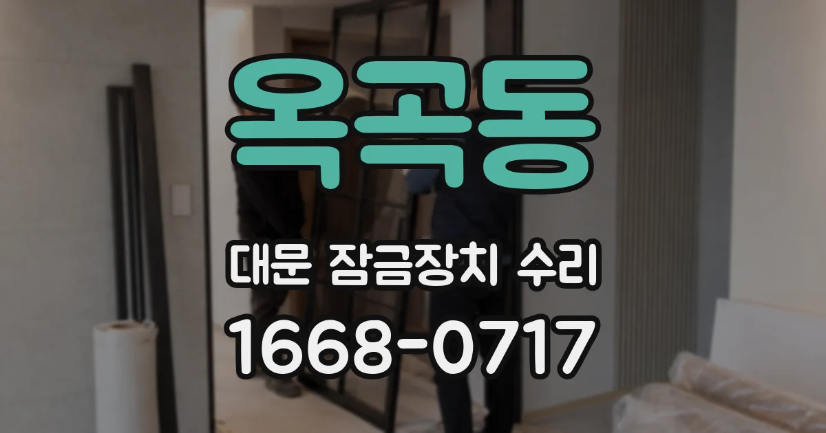 옥곡동 대문 잠금장치 수리