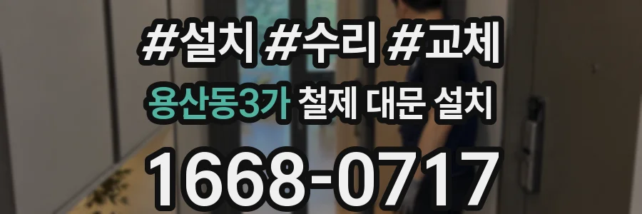 용산동3가 철제 대문 설치