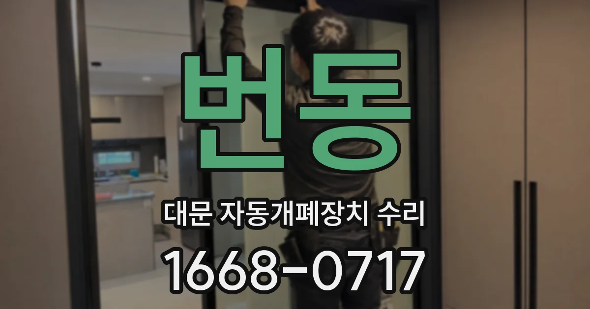 번동 대문 자동개폐장치 수리