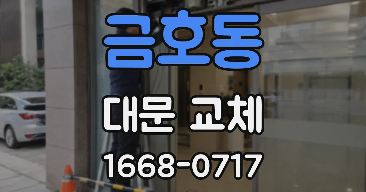 금호동 대문 교체