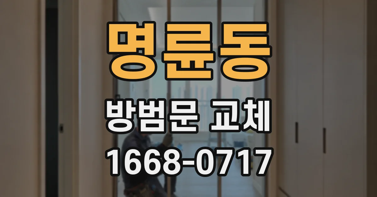 명륜동 방범문 교체