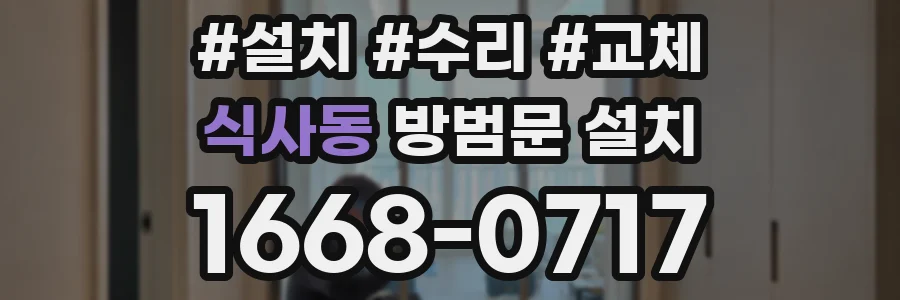식사동 방범문 설치