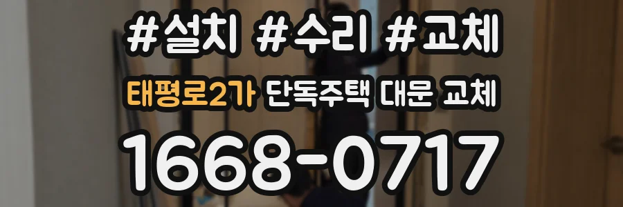 태평로2가 단독주택 대문 교체