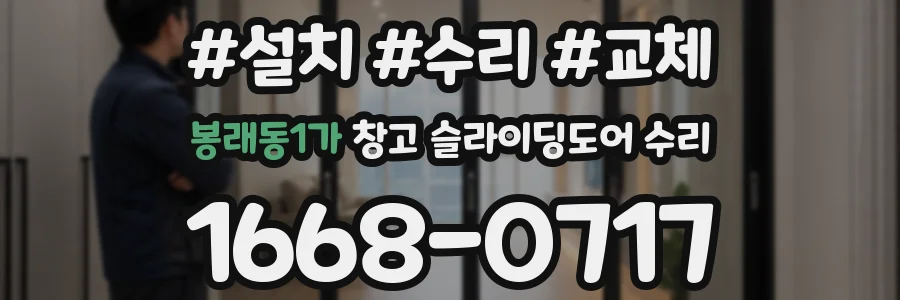 봉래동1가 창고 슬라이딩도어 수리