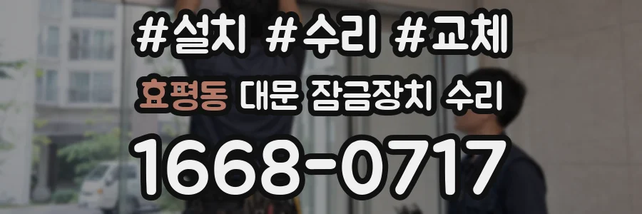 효평동 대문 잠금장치 수리