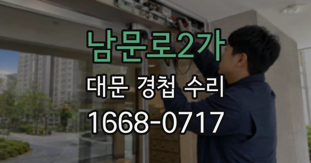 남문로2가 대문 경첩 수리