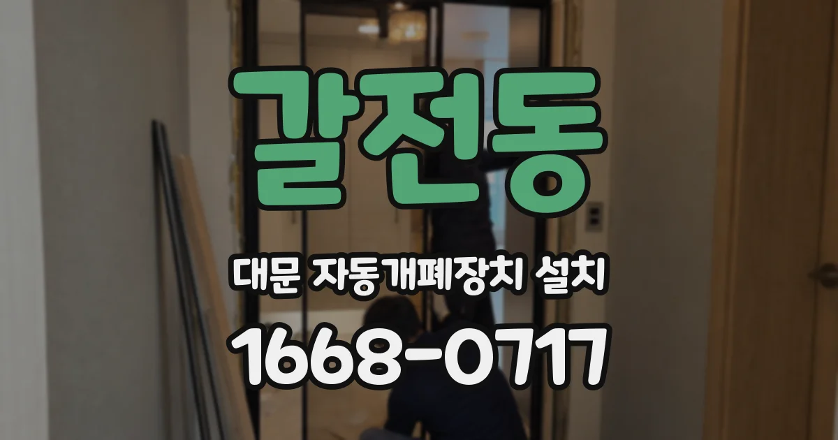 갈전동 대문 자동개폐장치 설치