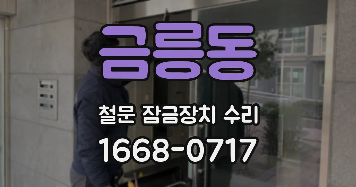금릉동 철문 잠금장치 수리